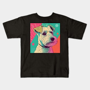 Retro Lakeland Terrier: Pastel Pup Revival Kids T-Shirt